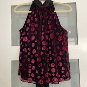 Ramy Brook Lori back tie top. High neck gathering below.  Size XS